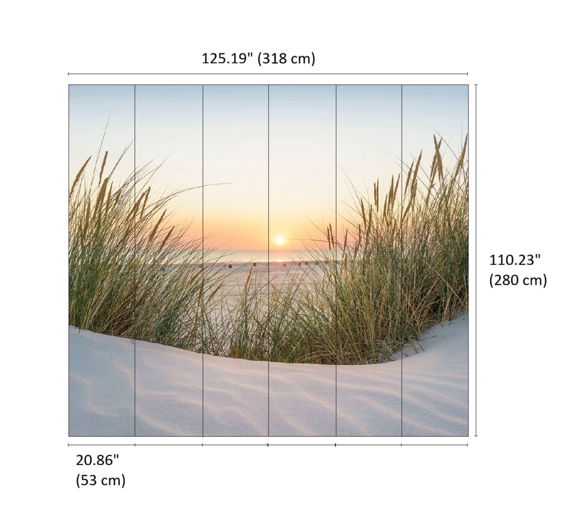 Designs Direct Beach Sunset Wall Mural